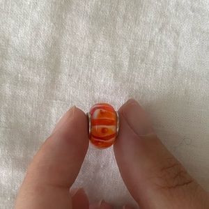 Orange Pandora charm